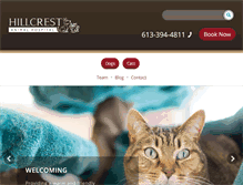 Tablet Screenshot of hillcrestanimalhospital.ca